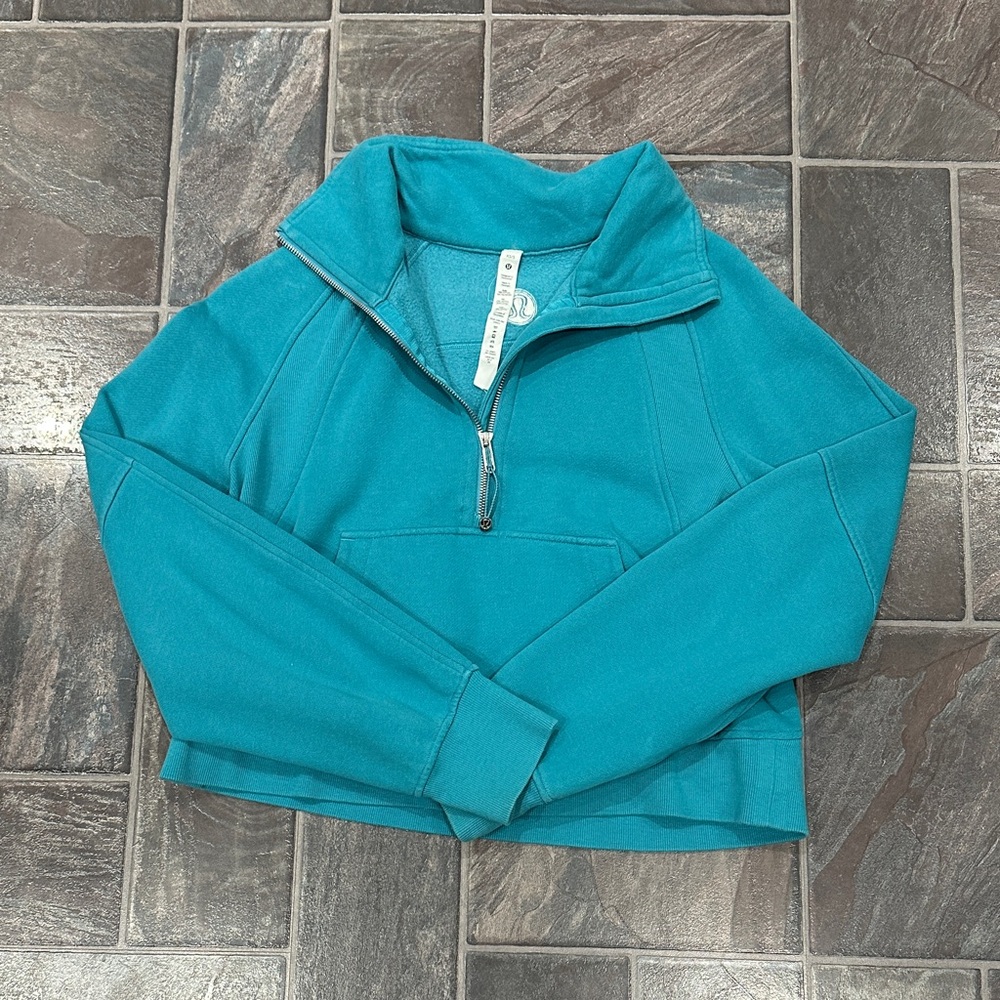 lululemon athletica Teal Half-Zip Jacket